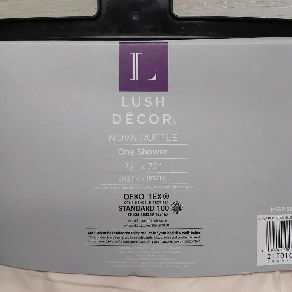 Nova Ruffle Shower Curtain | Lush Décor